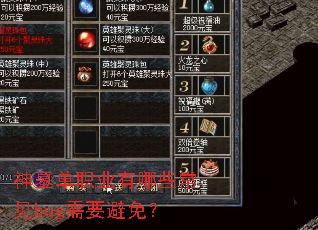 ��Ĺ��ְҵ����Щ����bug��Ҫ���⣿