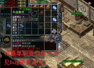 ��Ĺ��ְҵ����Щ����bug��Ҫ���⣿