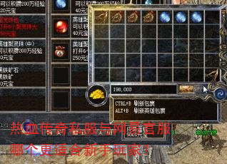 热血传奇私服与网易官服哪个更适合新手玩家? 热血传奇私服与网易官服哪个更适合新手玩家?